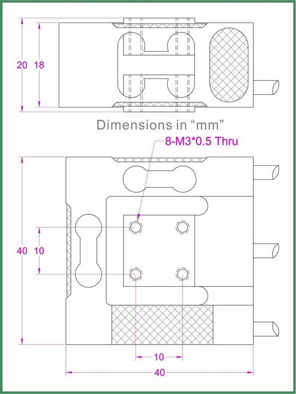 3 Axis Load Cell 10N 20N 50N 100N Multi-Axis Force Sensor