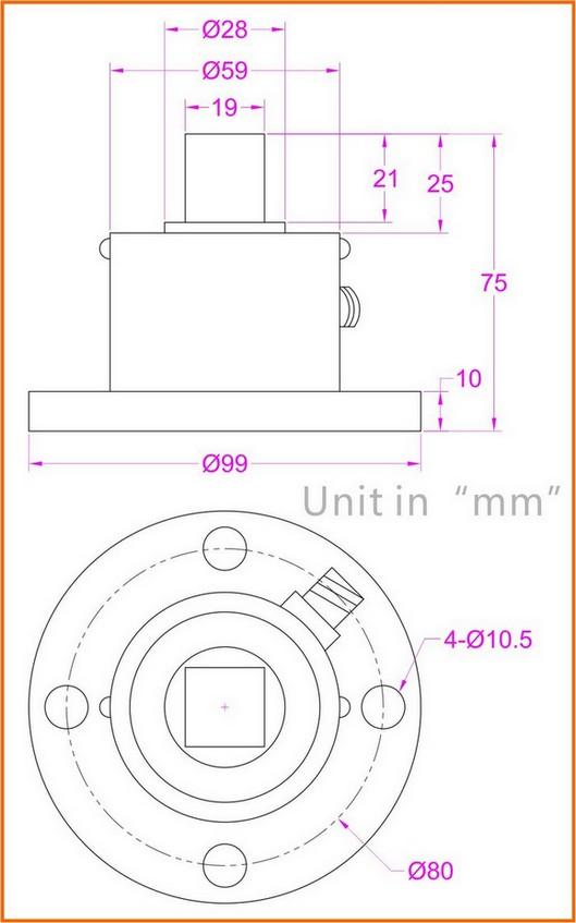 50 kgf.m Square torque sensor 20kgfm torque transducer 30 kgf*m torque