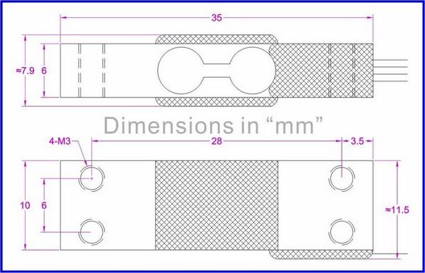 Small size load cell arduino weight sensor 10kg 5kg 3kg 2kg 1kg