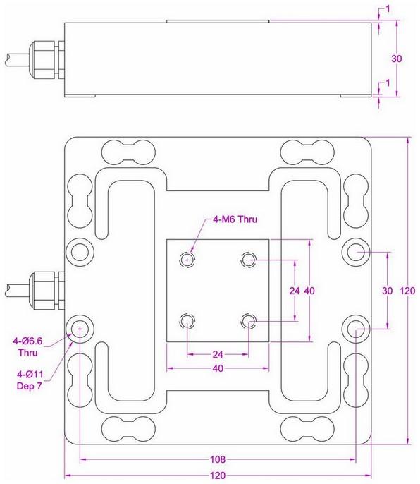 Multi Axis Force Sensor 5kN 3kN 2kN 1kN 500N 300N 3-axis Force Sensor