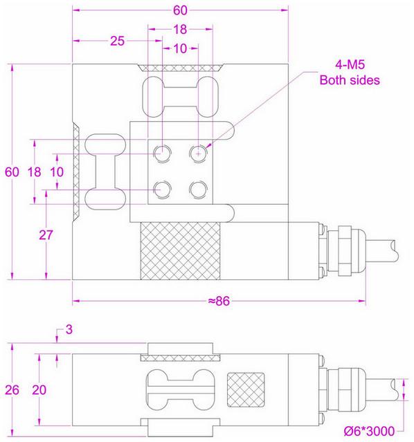 100kg Triaxial load cell 1kN multi axis force sensor 1000N 3-axis load ...