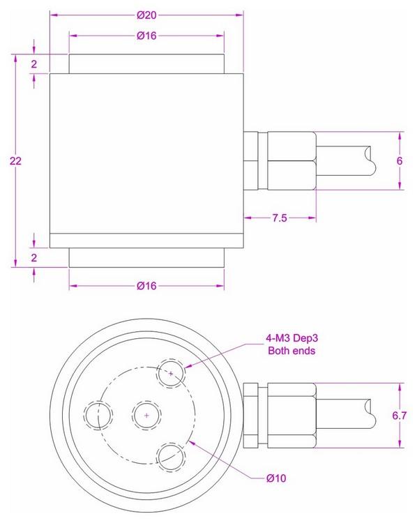 Miniature Tension Compression Load Cell 200kg 100kg 50kg 20kg 10kg 5kg ...