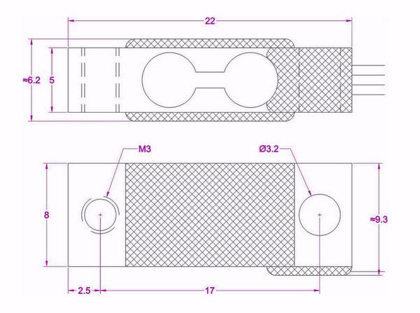 Mini load cell 5kg micro load sensor 50N miniature weight sensor 10 lb