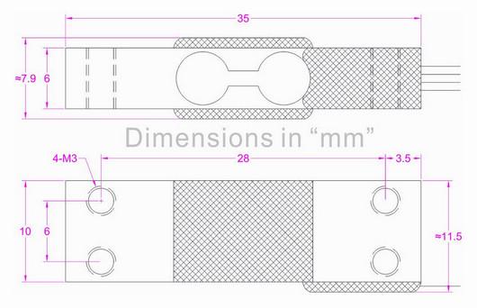 10kg Micro Single Point Load Cell 5kg Beam Type Weight sensor 2kg