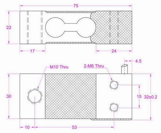 50kg Single Point Load Cell 100kg Beam Type Weight Sensor 200kg