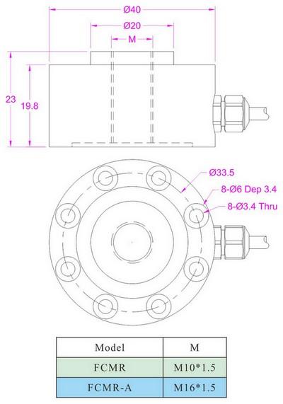 Pancake Load Cell With M10 Threaded Hole For Tension Compression Force ...