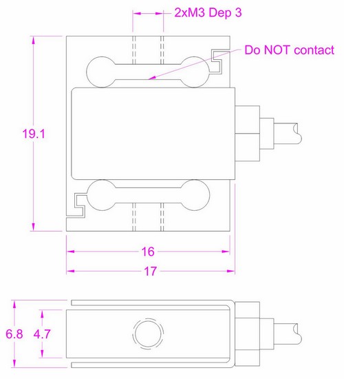 Micro Tension Load Cell 200g 500g Miniature Jr. S-beam Force Transducer ...