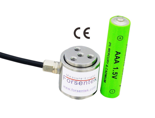 China Miniature Cylindrical Load Cell 2kN 1kN 500N 200N 100N 50N Flange Type Force Sensor supplier