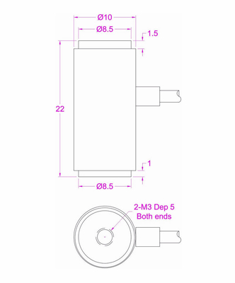 Miniature Load Cell Tension Compression Micro Force Transducer With M3 Threaded Hole