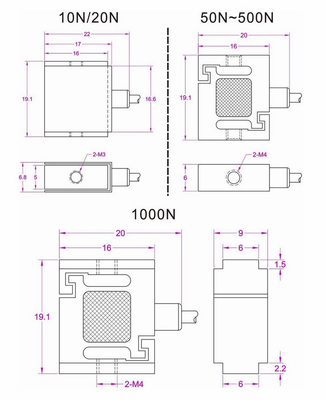 Miniature Pull Force Transducer 200N Push Pull Load Cell 20kg Tension Sensor 45lb