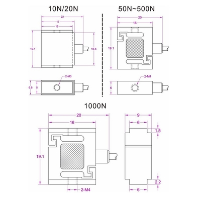 Miniature Traction Load Cell 50N Traction Force Sensor 100N Tension Transducer 200N