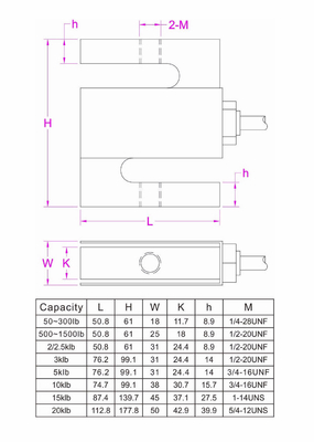 50lb Traction Load Cell 100lb Traction Force Sensor 200lb Traction Force Transducer