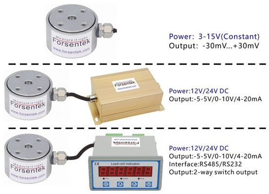 Flange to Flange Load Cell 50kg Press Force Sensor 500N Thrust Force Measurement