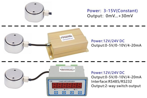 Micro Compression Force Transducer 2lb Flanged Load Cell 5lb Column Force Sensor 10lb