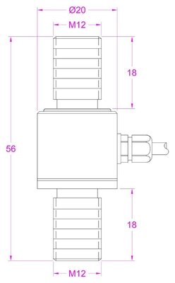 Threaded In Line Load Cell 30kN 50kN Rod End Force Sensor 100kN 200kN 300kN