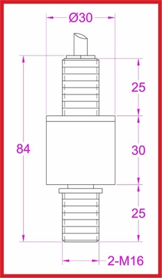 Rod end load cell tension and compression load cell