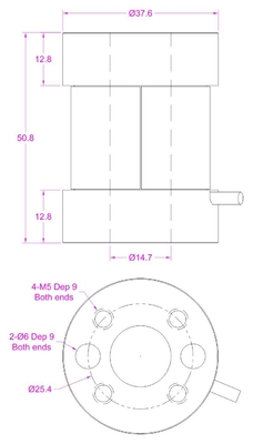 Flange-to-flange Reaction Torque Sensor FT01 Miniature Torque Transducer