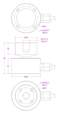 50kg 100kg 200kg 500kg 1t Compression Load Cell With 0-10V Output