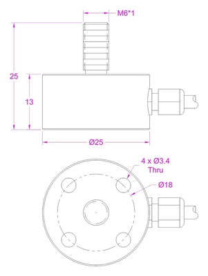 Rod End Force Transducer 2kN 1kN 500N 200N 100N Bidirectional Force Sensor