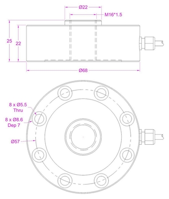 Stainless Steel Pancake Load Cell 50kg 100kg 200kg 500kg 1t 2t Compression Sensor