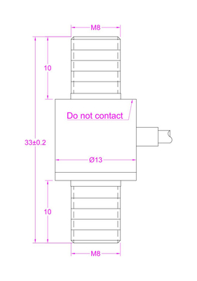 Miniature Tension Compression Load Cell 200kg 300kg 500kg With M8 Threaded Rod