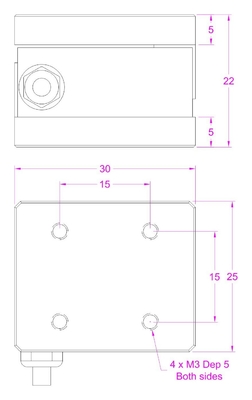 Flange Mounted Compression Load Cell 50N 100N 200N 500N Thrust Sensor