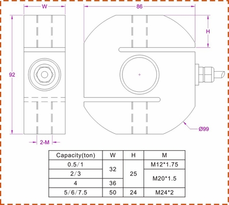 5kN tension compression load cell 10kN IP68 force transducer 20kN