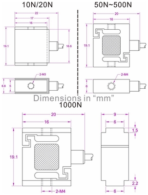 Miniature force transducer 500N mini force sensor tension load cell 50kg