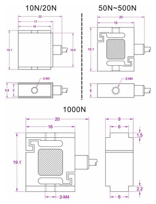 Miniature s type load cell 1kg miniature s beam force sensor 10N