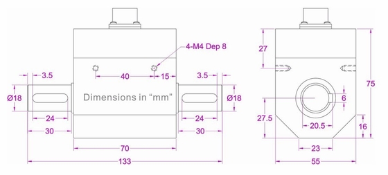 5NM 10NM 20NM 50NM 100NM Rotary torque sensor with 0-5V 4-20mA output