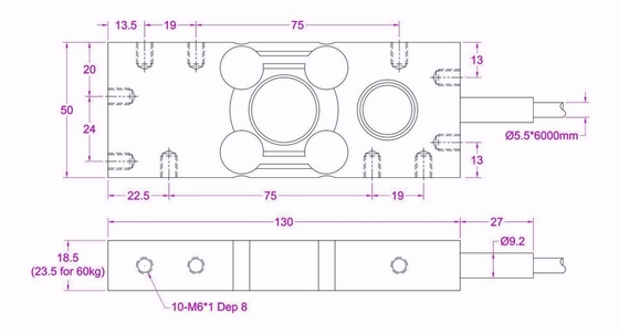 Stainless Steel Load Sensor 6kg 12kg 30kg 60kg 651HS Single Point Load Cell