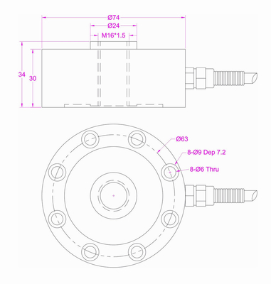 500kg Compression Load Cell With Digital Indicator For Compression Force Measurement