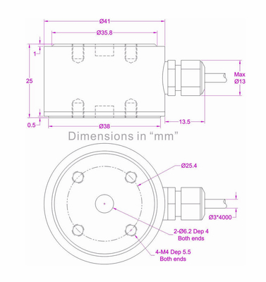 Flange to Flange Compression Load Cell 2 ton 1ton 500kg 200kg 100kg 50kg 20kg