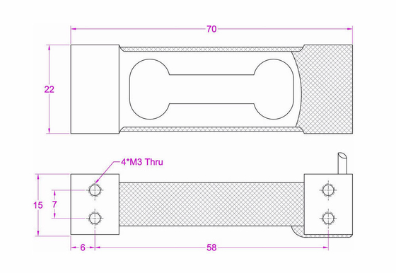 High accuracy Load cell 2kg weight transducer 5 lb weight measurement