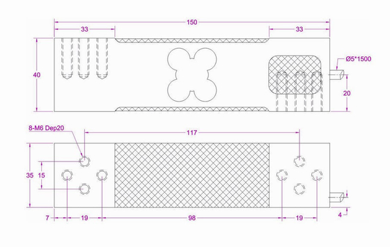 100kg Single Point Load Cell 200kg Beam Type Load Cell Sensor 350kg