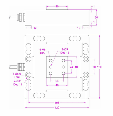 Triaxial Load Cell 1000lb 500 lb 300lbs 200 lbf 100lb Triaxial Force Sensor